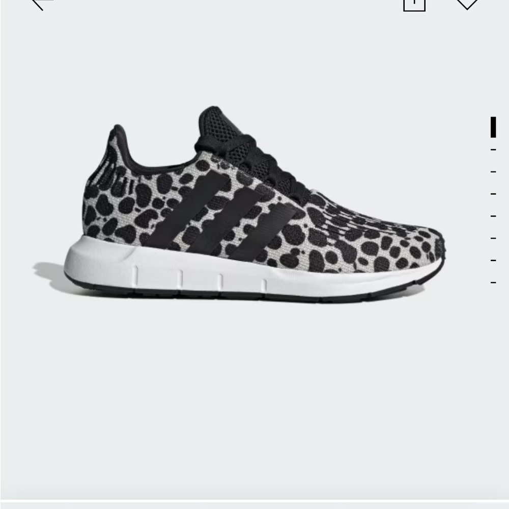 Adidas Women’s Swift Run 1.0 Shoes - Black and White Pattern